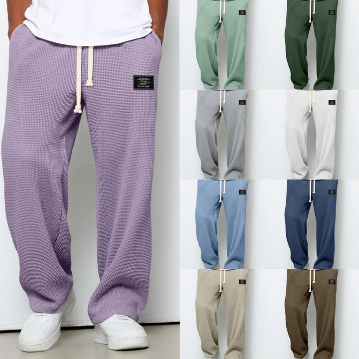 Unai | Pantalón Deportivo de Tejido Waffle Hombre Relaxed Fit Cordón