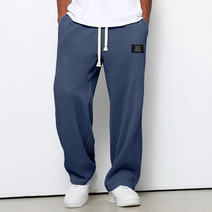 Unai | Pantalón Deportivo de Tejido Waffle Hombre Relaxed Fit Cordón