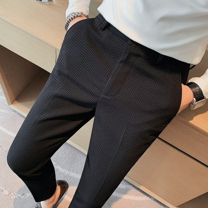 Víctor | Pantalón de Vestir Slim Fit Hombre Textura Estructurada